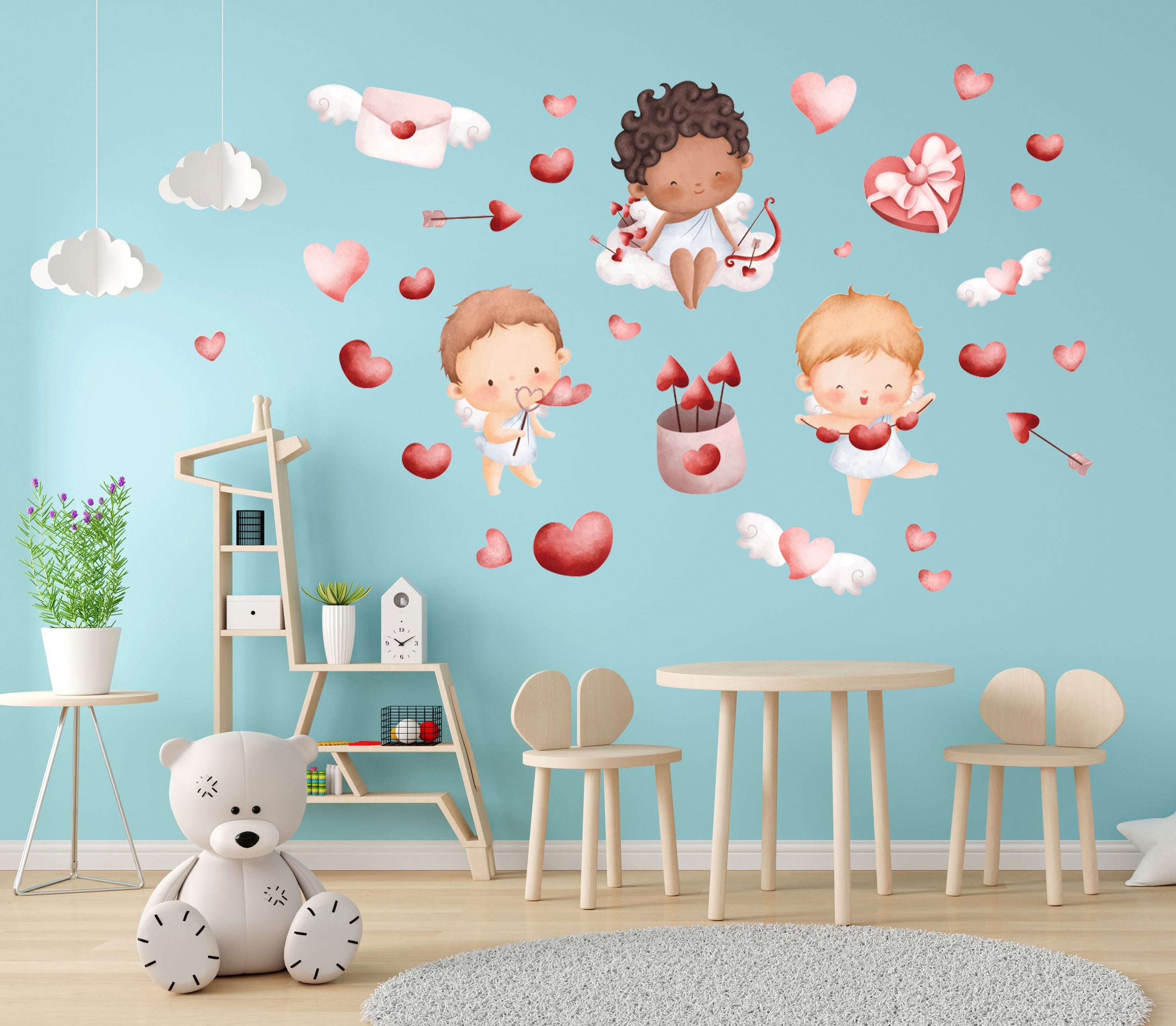 "Love Messengers" Cupid Wall Decal Set