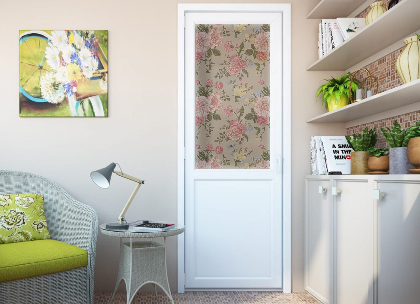 Vintage Floral Garden Window Film