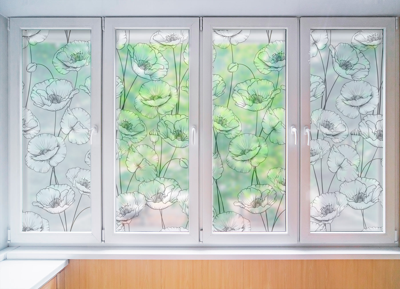 Whispering Poppies Window Film
