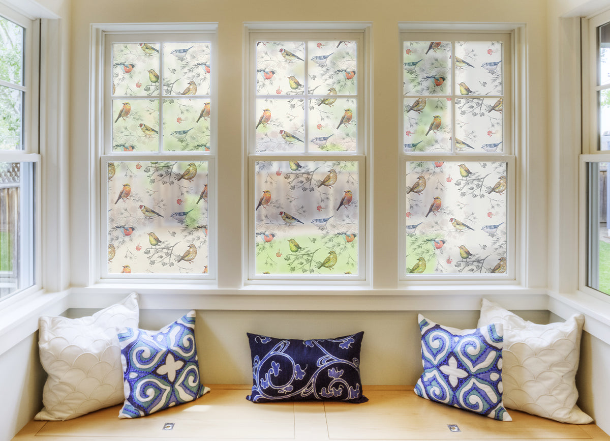 Winter Songbirds Window Film