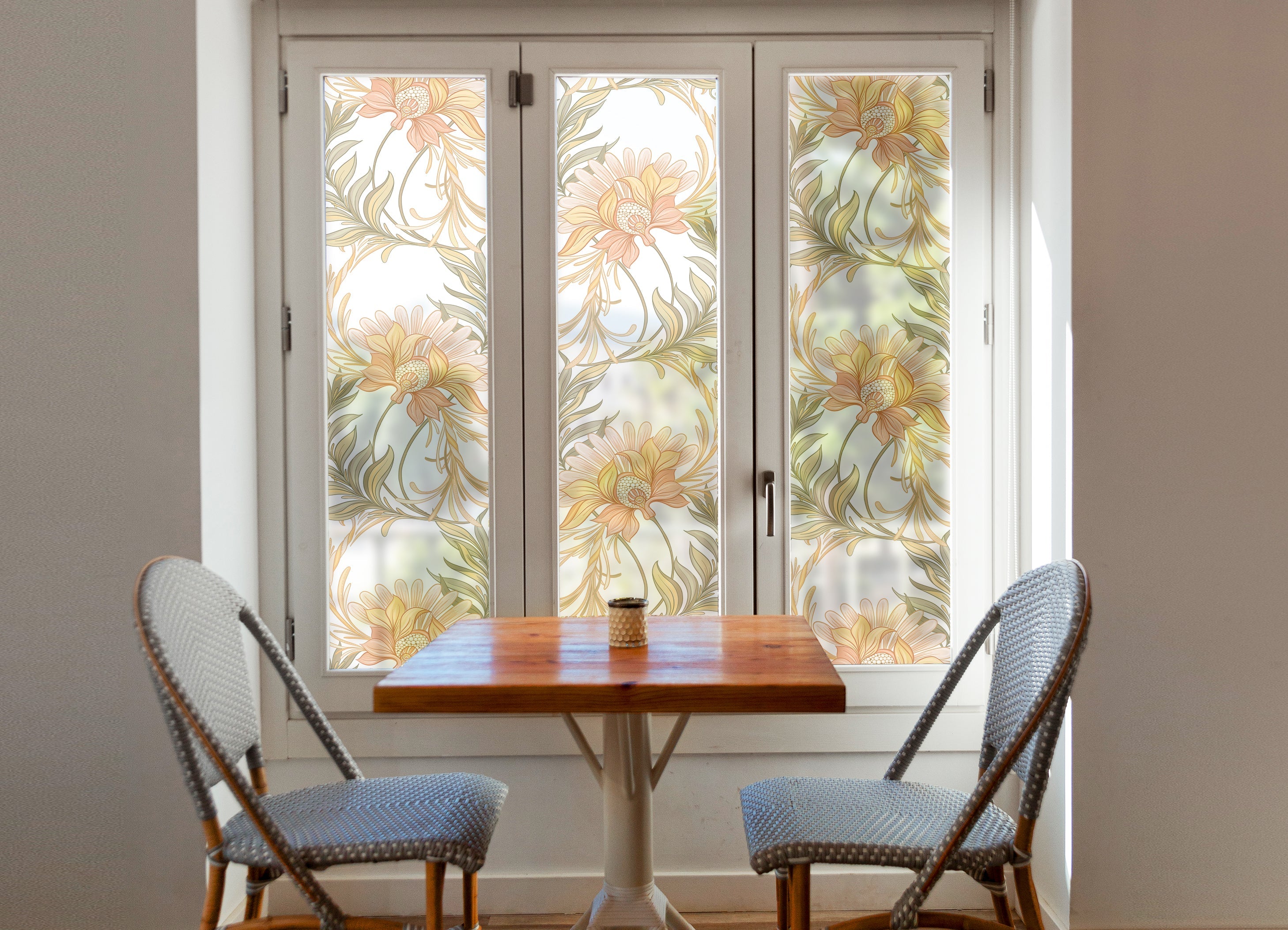 Golden Chrysanthemum Window Film