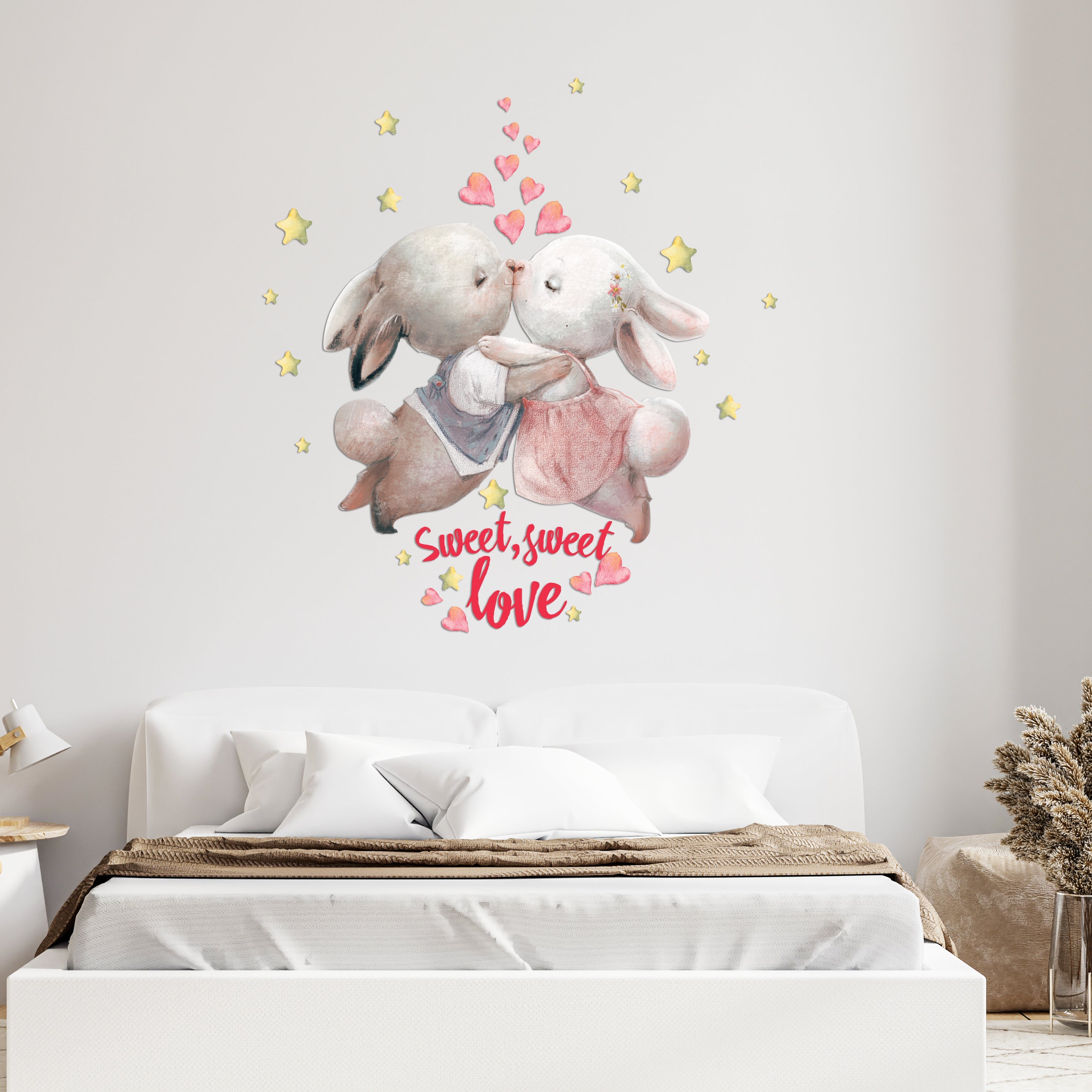 Starry-Eyed Bunnies Wall Decal