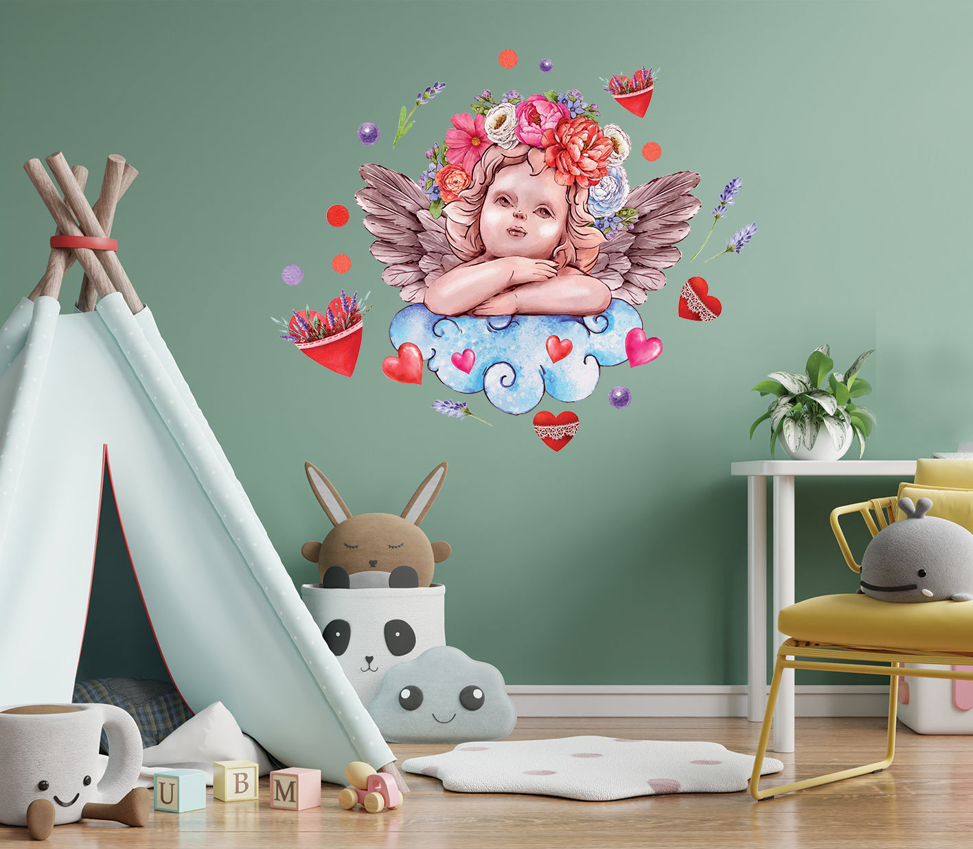 "The Dreaming Cherub" Wall Decal