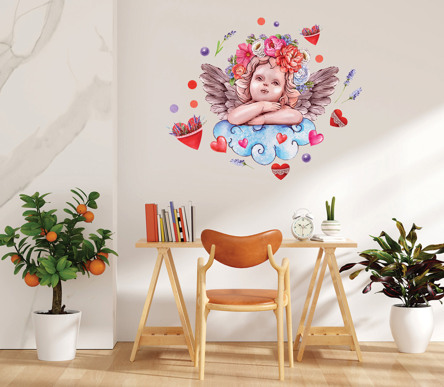 "The Dreaming Cherub" Wall Decal