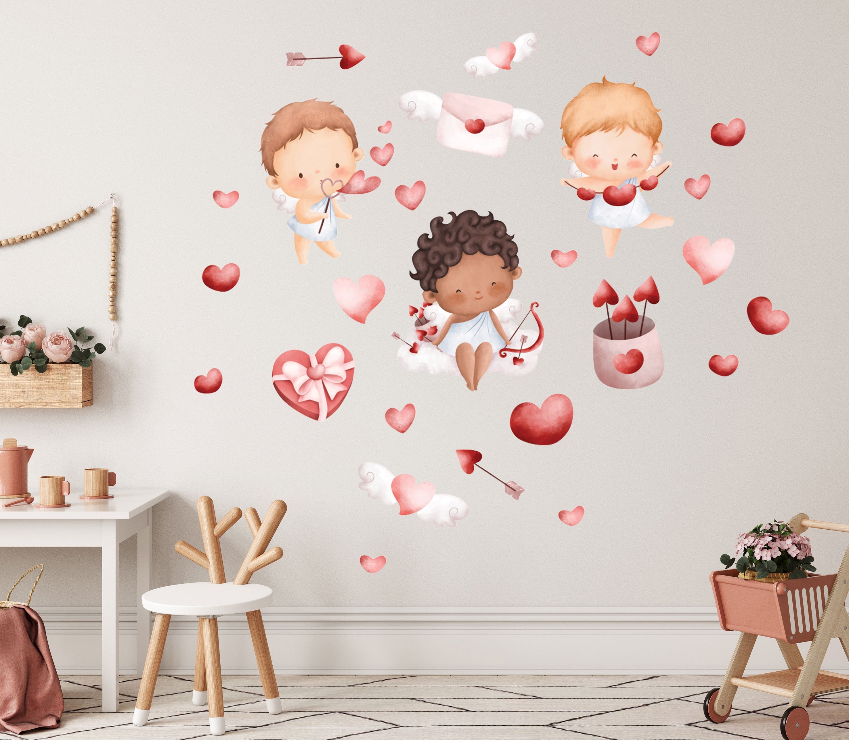"Love Messengers" Cupid Wall Decal Set