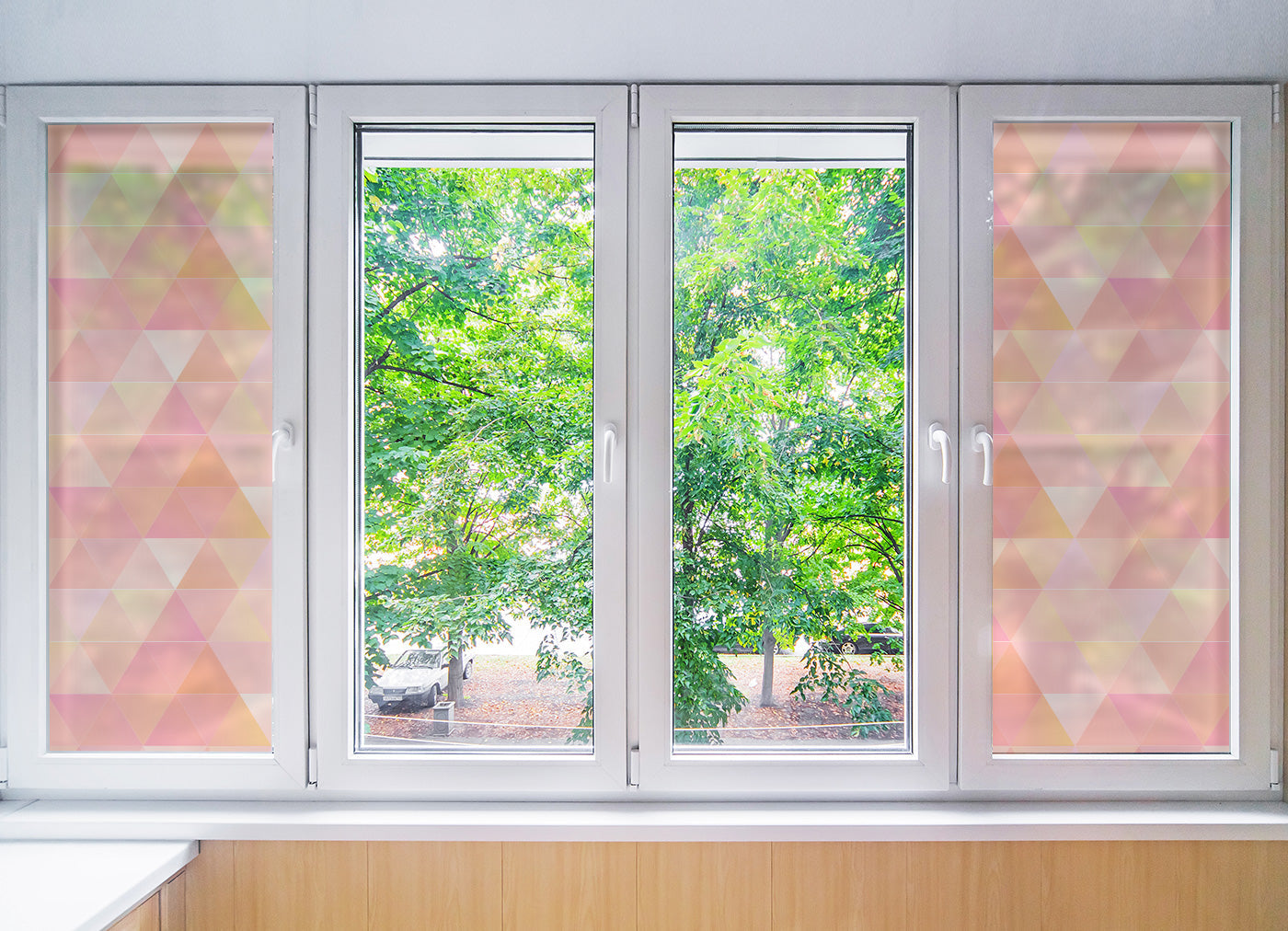 Geometric Triangle Window Film