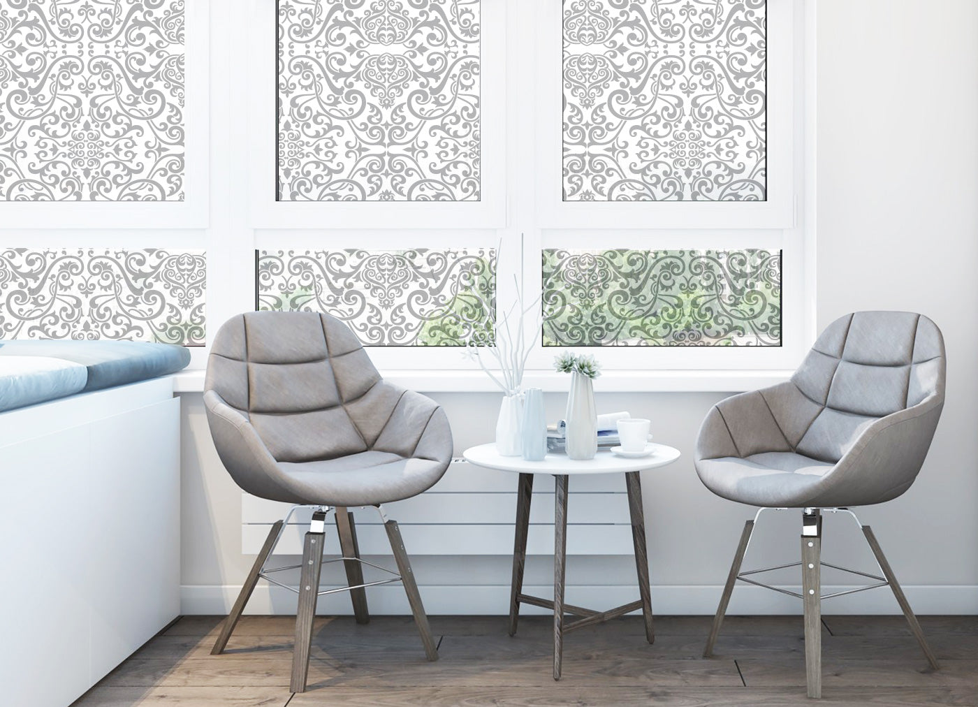 Damask & Baroque Pattern Window Film