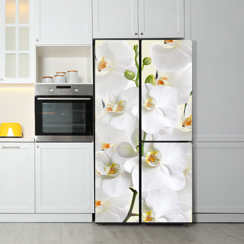 Sticker on the refrigerator Orchid vinyl 3D Sticker decor for the kitchen self-adhesive