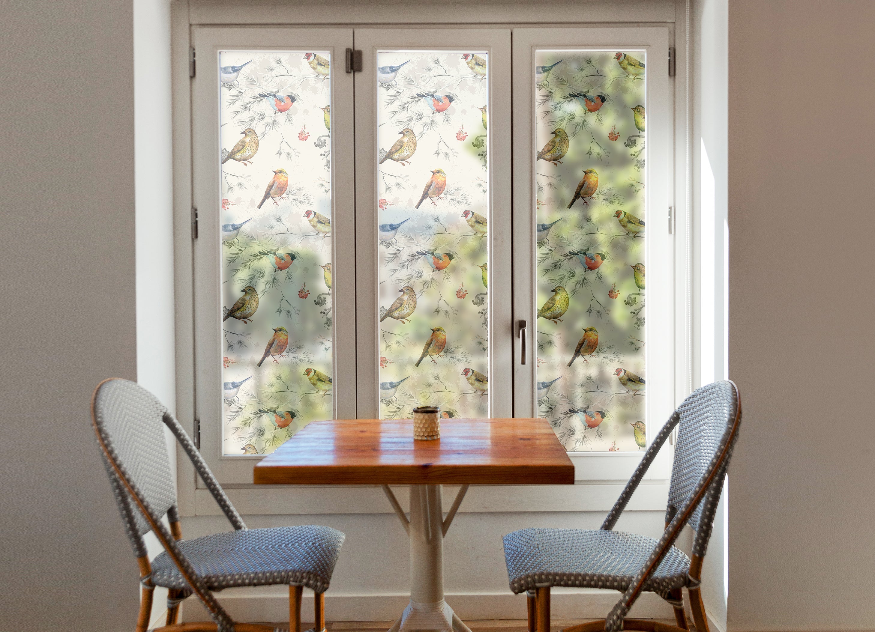 Winter Songbirds Window Film