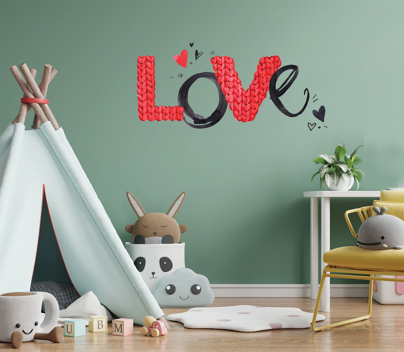Knitted Love Wall Decal