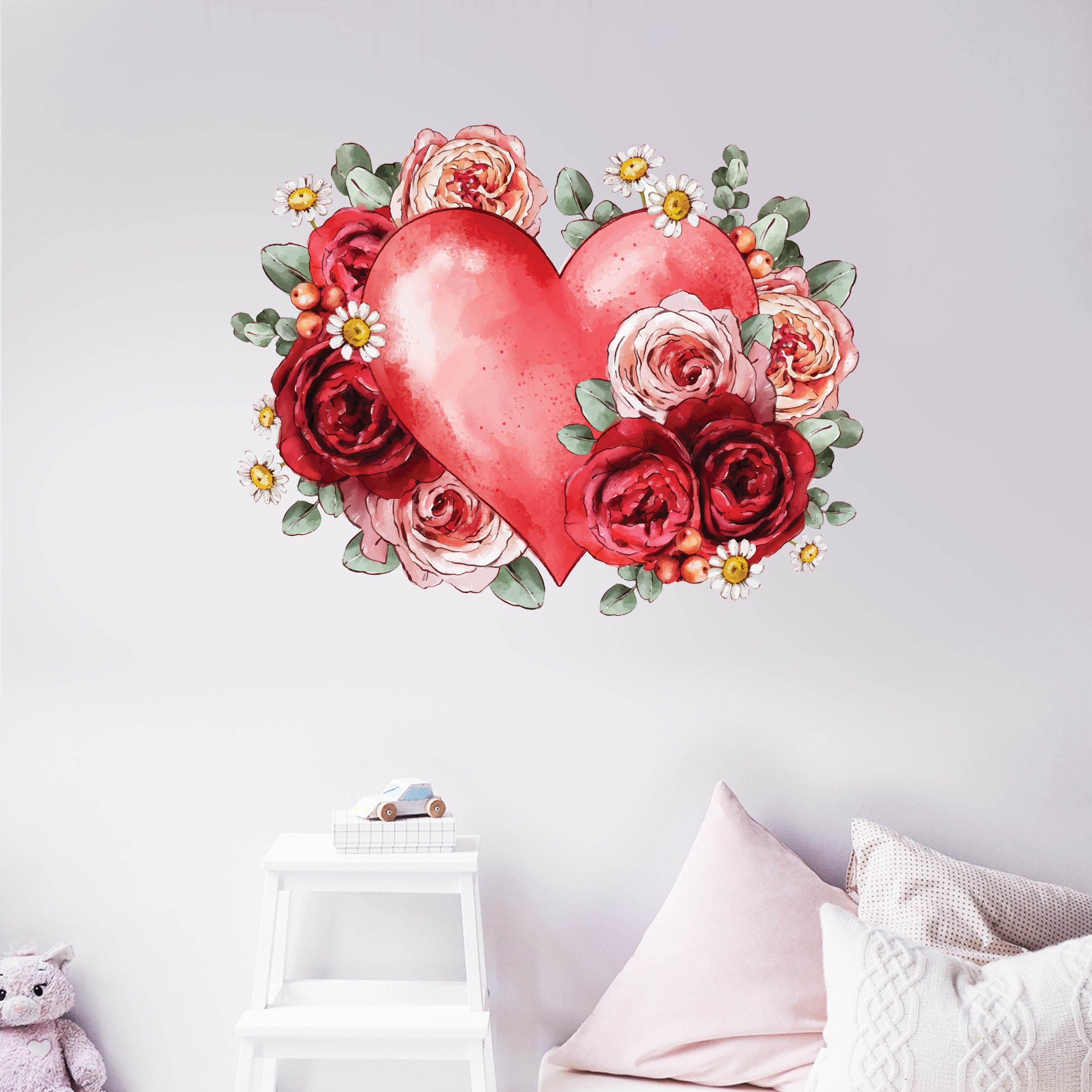 Blooming Heart Wall Decal