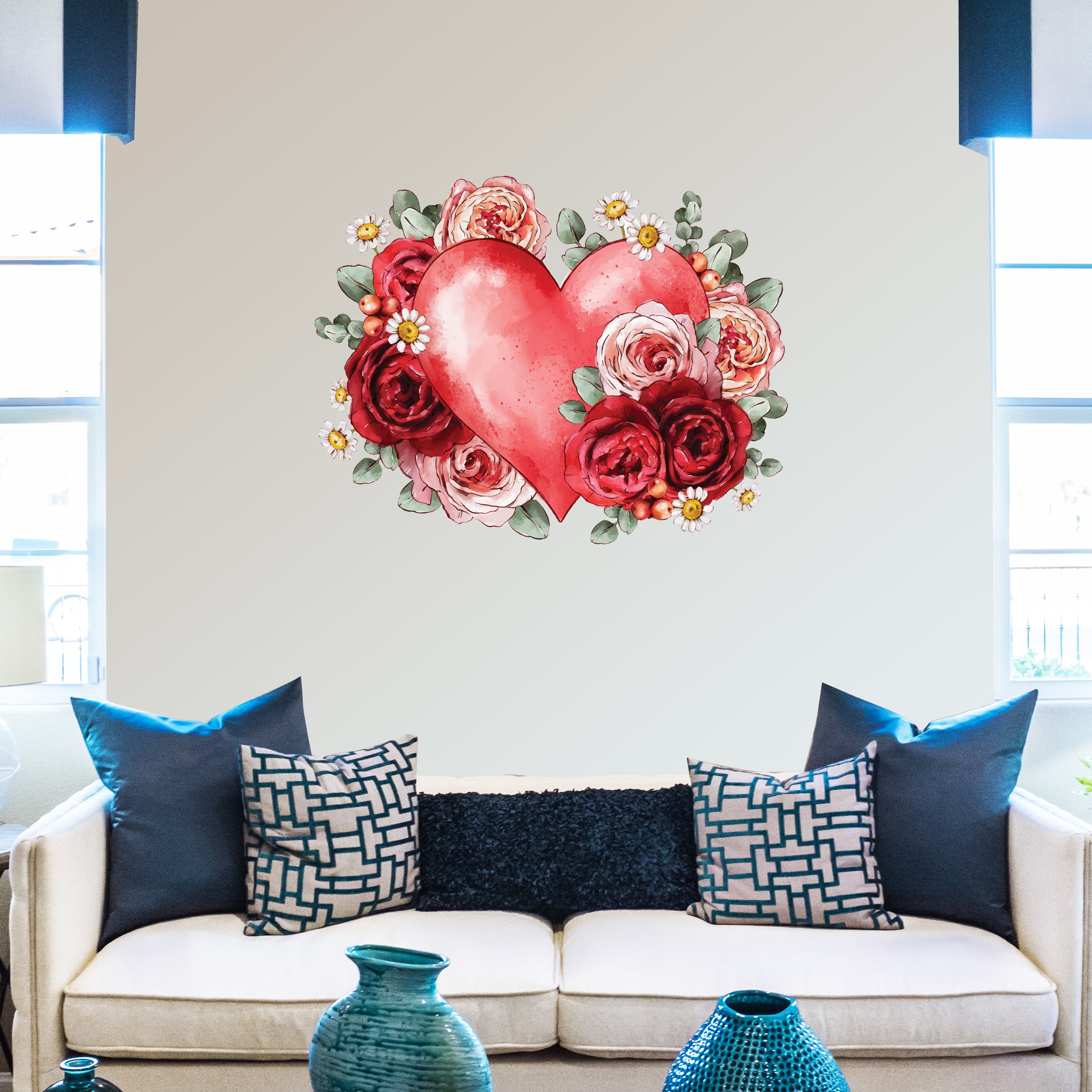 Blooming Heart Wall Decal