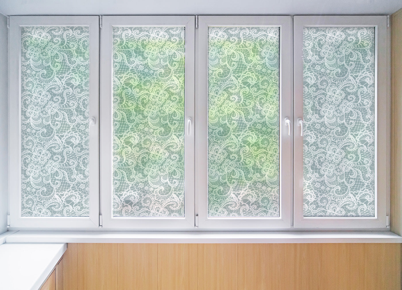 Shabby Chic Lace Window Film